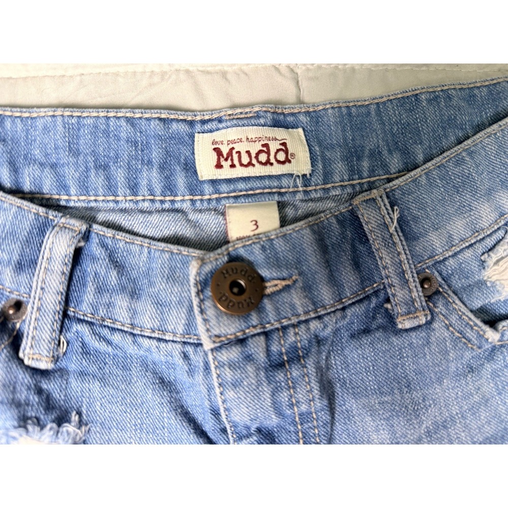 Mudd Distressed denim shorts Size 3 - Picture 4 of 4